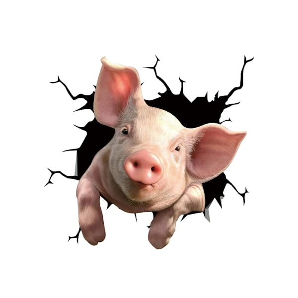 Autoikkunan eläin Little Pig -tarra