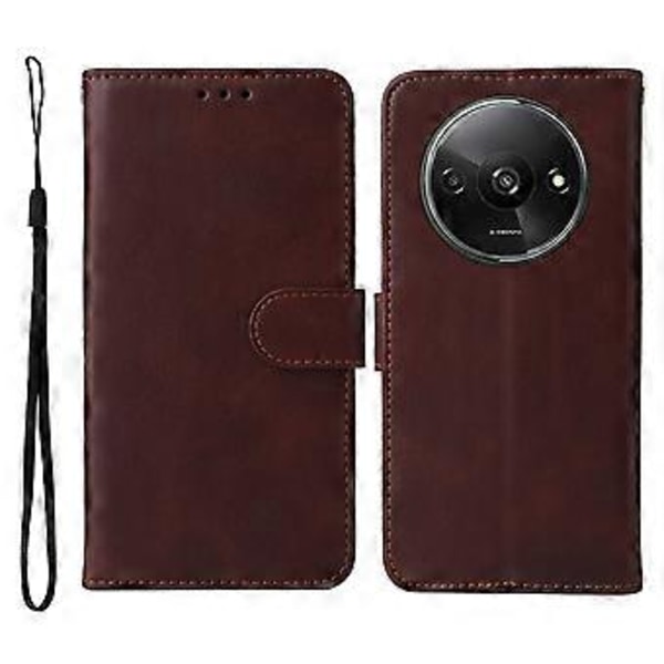 Til Xiaomi Redmi A3 4G/Poco C61 4G Etui Magnetisk Lås Læder Flip Wallet Telefon Cover Style A