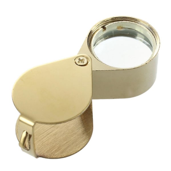 10x Förstoringsglas Juvelerare Öga Fällbar Smycke Loop Lupp (gyllene)..