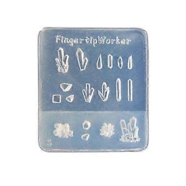 Multifunktionel Neglekunst Skabelon Krystalsten Silikone Manicure Form Prægning Udskæring Skabeloner til Negleentusiaster
