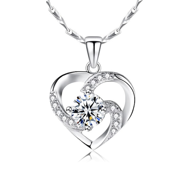 Roterende hjerte gaveanheng Fashion Clavicle Halskjede Beste Valentinsdag gave