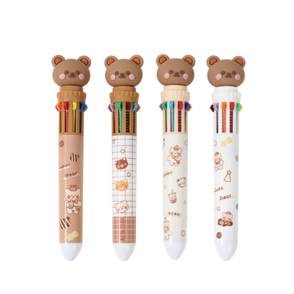 Firedelt pakke, 10 farger i 1 Pusheen-penn, original sammenleggbar
