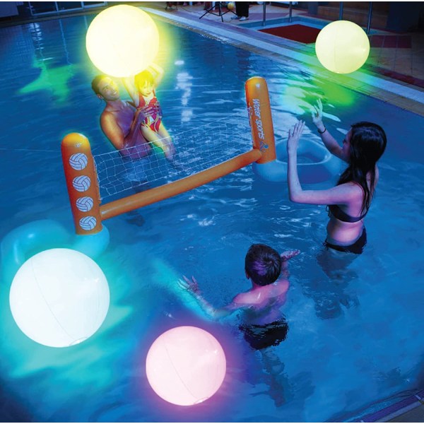 40cm, uppblåsbar lysande boll med fjärrkontroll LED Flash Beach ba
