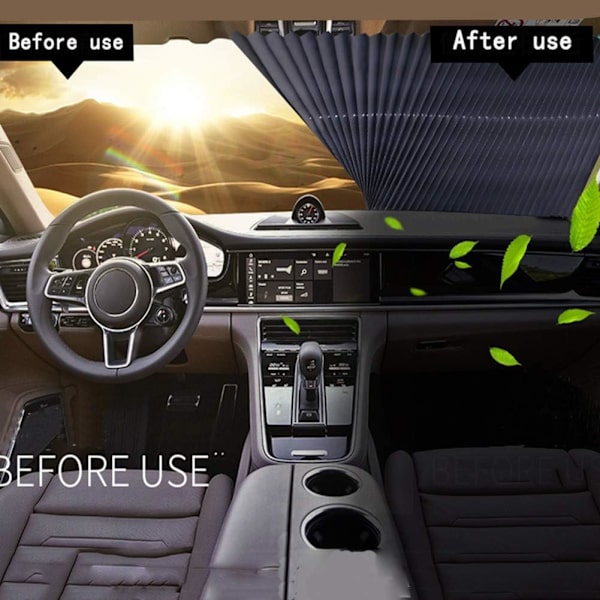 Bil Solskjerm, Trekkspill Stil Auto Retractable Frontrute