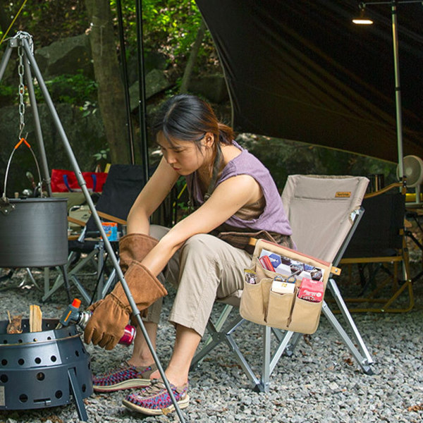 Stol Armlenes Veske, Utendørs Camping Stol Armlen Hengepose Side
