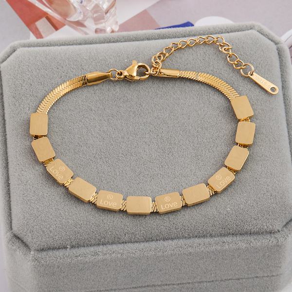 1 stk. Lettre d'amour en acier titane cube magique bracelet en acier