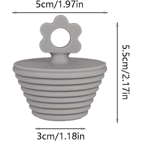 Badkarspropp, 2 universella avloppsproppar, silikonavloppspropp