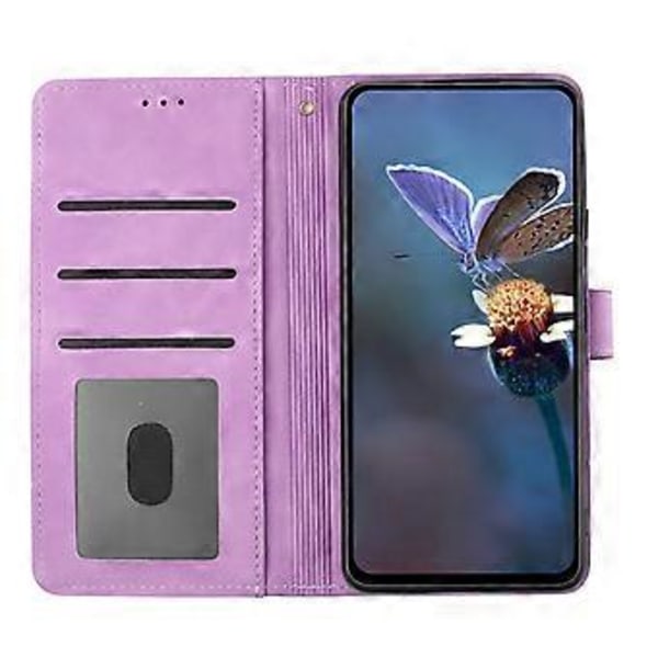 Til Samsung Galaxy A16 5G/A16 4G Etui Blomsterdesign Læder Wallet Telefon Cover med Håndledsrem Style C