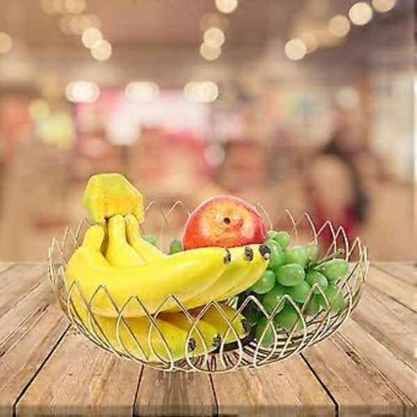 Trådkorg Fruktskål Skrivbord Fruktkorg Ihålig Design Snacks Förvaringskorg