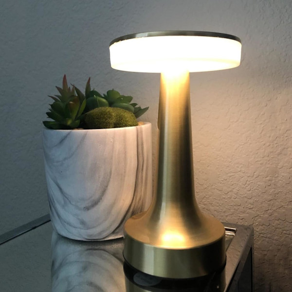 Bærbar LED Bordlampe, Trådløs Oppladbar Berøringskontroll Nattelys