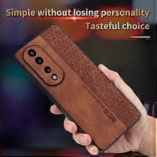 3D-kohokuvioitu puhelinkotelo Honor 70:lle Brown