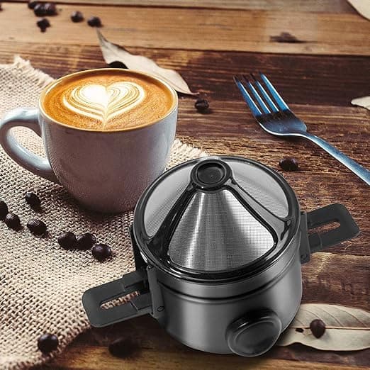 2-delt tippende kaffedrypp, rustfritt stål harpiks kaffemaskin