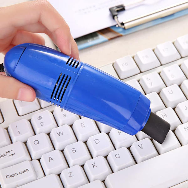 Mörkblå rengörare, minidatorvakuum USB-tangentbordsrengörare PC L