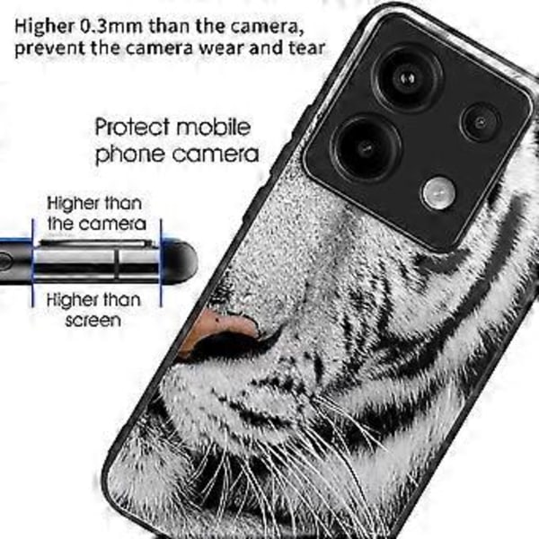 Skal för Xiaomi Redmi Note 13 Pro 5G/Poco X6 5G Härdat Glas+TPU Mönstertryck Baksida Telefonskal Style M
