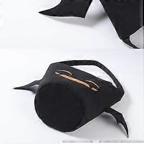 1 stk Halloween Bomullsgodteri Pose Veske Tote Bag med Håndtak for Barn Knask eller Knep