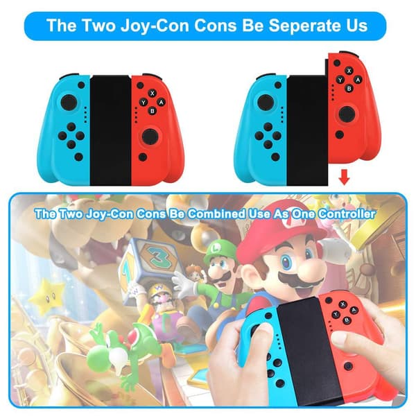 Trådløs L/R Joypad-kontroller kompatibel med Nintendo Switch/S