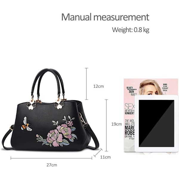 Retro Håndvesker med Håndtak Damer Crossbody Veske Dame Mote Sho