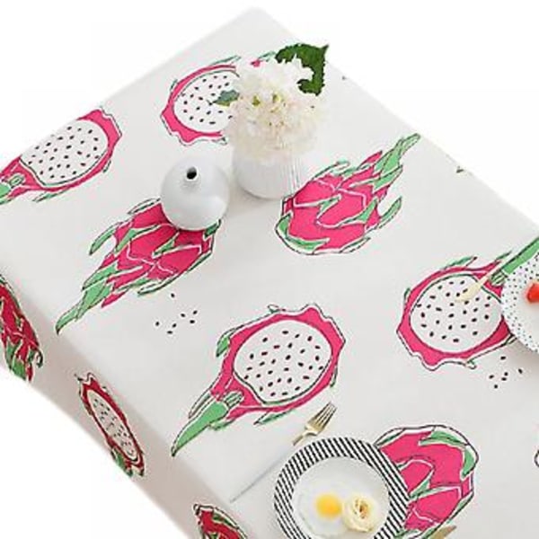 Bordsduk, polyester bordsduk, sommar Livfulla färger Mönster Tryckt Tvättbar Bordsduk, för Buffébord, Fester, Högtidsmiddag (78 tum)