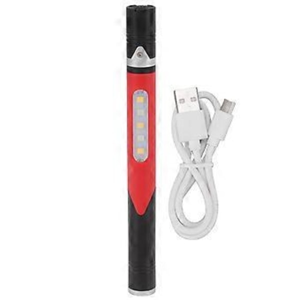 Pennelykt USB-lading 3 Lysmoduser LED-brikke Klipsdesign Mye Brukt Pennelykt for Reparasjon Sykehus Rød