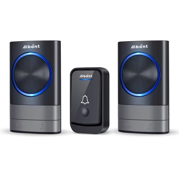 Wireless Doorbells, 4 Levels Volume and Chime Kit with 300 Meters