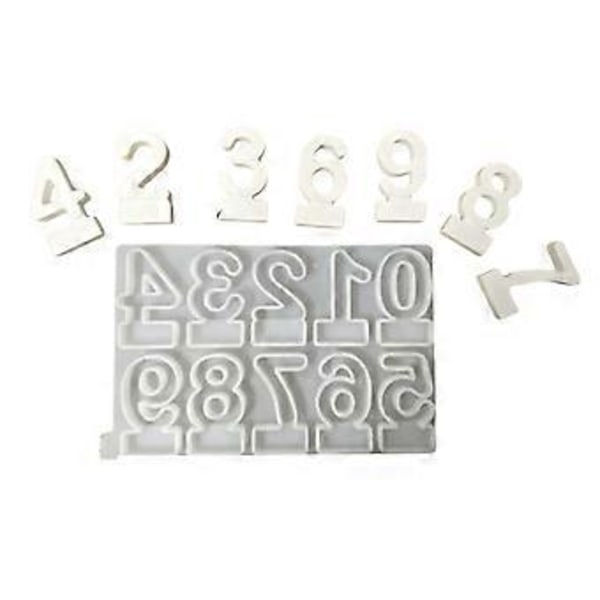 Lysestage Harpiksforme Nummer Lysestager Silikoneform Epoxy Harpiksforme DIY Støbeforme til Borddekorationer A