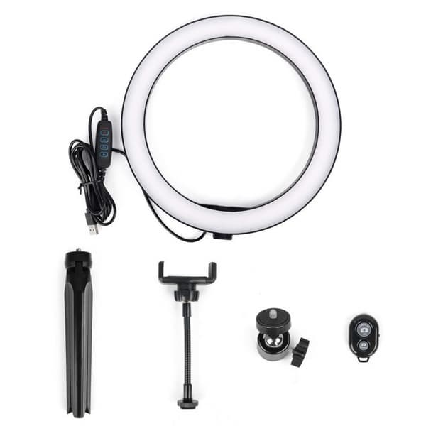Ring Light med Stort Stativ, 12\" Selfie Ring Light, Justerbar