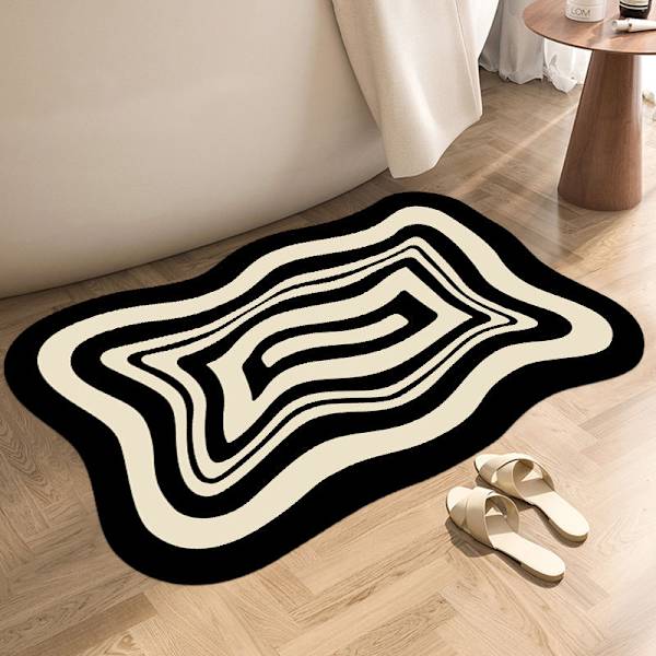 50 * 80cm mustavalkoinen, yksinkertainen amerikkalainen tyyli helppo kuivata kylpy