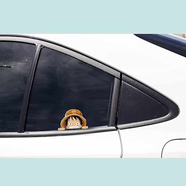 2 stk. One_Piece_Monkey-D-Luffy Peeker- Klistermærker til bil DIY A