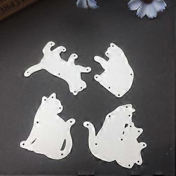 til Kat Metal Skærestencils DIY Scrapbooking Album Stempel Papirkort Prægning Lysegul