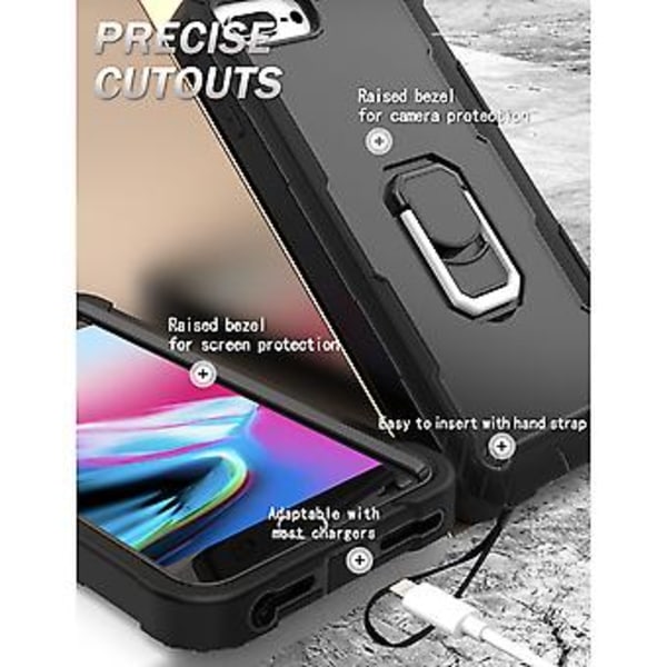 PC + Gummiskal för iPhone 8 Plus / 7 Plus Black