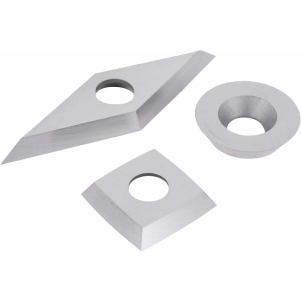 3 st Tungsten Carbide skär för trä svarvverktyg