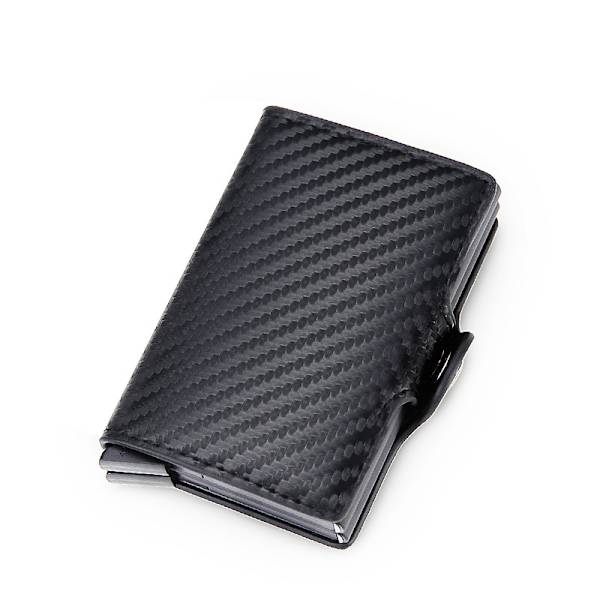 Svart Original Mini Plånbok med Pengaclip - Slim Plånbok - Läder