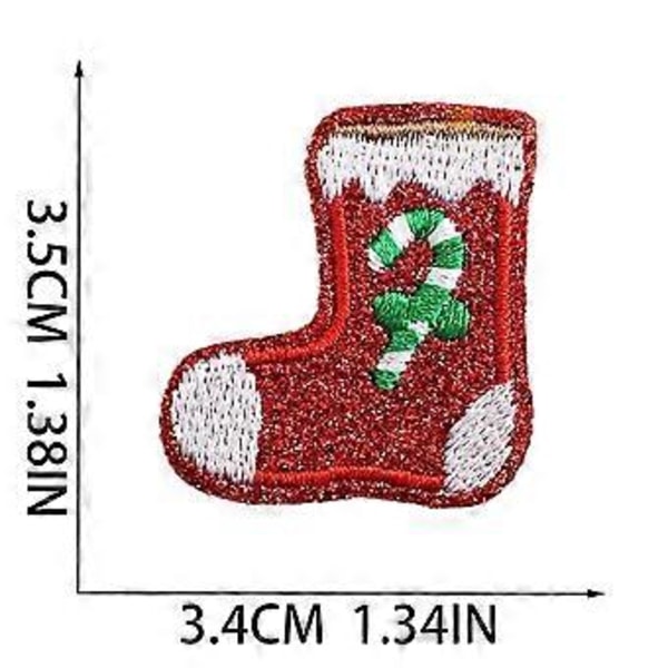 Jul Applikationer att Sy på för Jeans Kläder DIY Gåva, Jul Broderade Stryk på Applikationer Jul Applikationer Style2