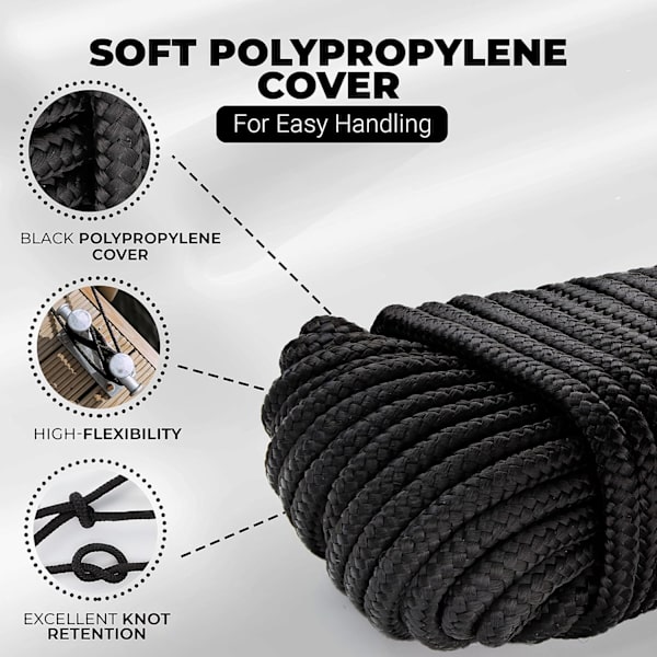 50 meter lang 8 mm nylon reb til camping og vandreture, til tøj