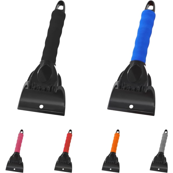 2-pakning (svart og blå, 9,8 x 4,3 x 1,2 tommer) Snø- og isskrape for