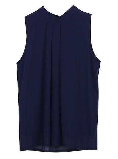 Top Fashion Chiffon Ærmeløs Skjorte Bluser.M. M