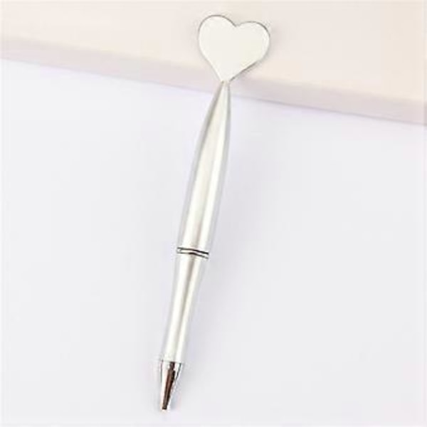 6x 1.0mm Sort Blæk Kuglepenne Journalføring Penne Glatte Skrivepenne Hjerteformede Bryllupspenne Papirvarer Rosarød rose Red