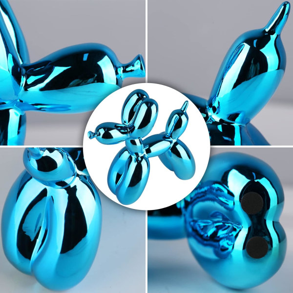 Blank och glänsande elektropläterad ballong hund staty samlarobjekt konst