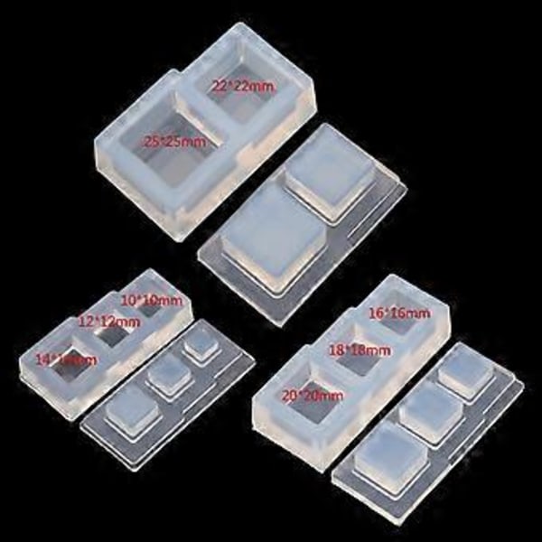 Resin Silikoneforme til Kagedekoration UV Epoxy Smykkefremstilling DIY UV Resin Håndværk Hul Kviksand Form Håndværk 3