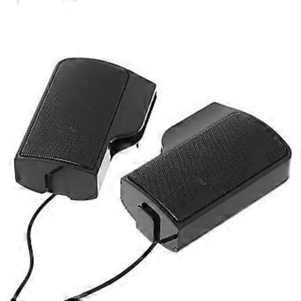 Kompakte Mini-højttalere i lommeformat, stødsikre, subwoofer, lette at bære og dele musik, stilfuldt udseende, sort