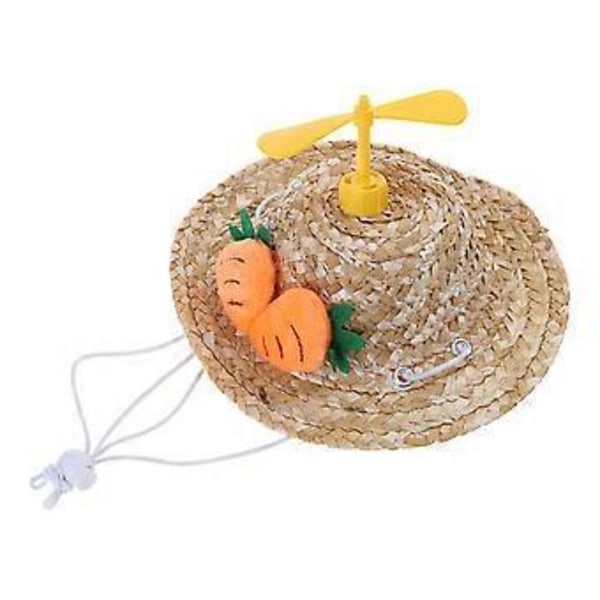 Pieni lemmikin olkihattu, suloinen asuhattu koirille, pennuille, mini-ämpärihattu, kesäinen aurinkosuoja koirille, tytöille, pojille, puhdas olkihattu M Clean Straw Hat M