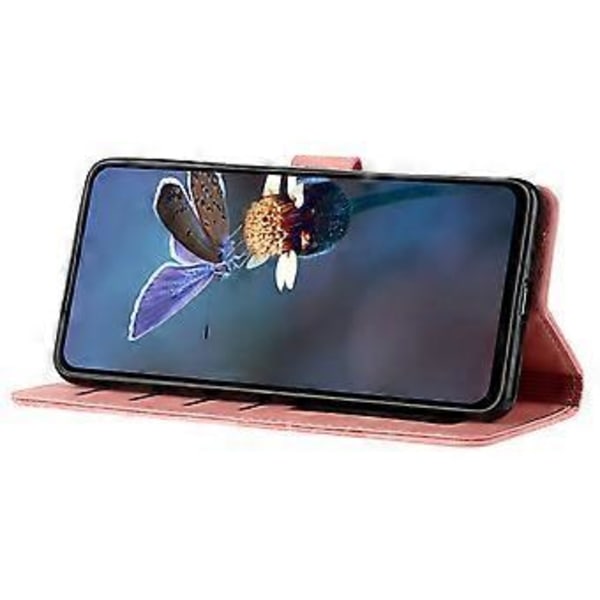 Samsung Galaxy S23 FE PU-nahkakotelo kukkakuviolla, iskunkestävä jalustallinen lompakkokotelo Style C