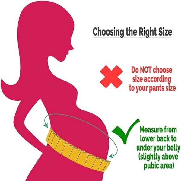 Sengraviditetsbälte (vit XL), graviditetsstödbälte,