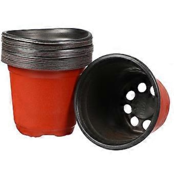 DOITOOL 20 stk. Plast Planteblomsterpotter Planteskole Frøplanter Potte Lett Tofarget Universal Blomsterplantebeholder Startpotter