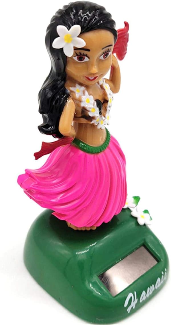 3 stk Hawaii-bildekorasjon, Hawaii-dansende bil, dansende solcelle