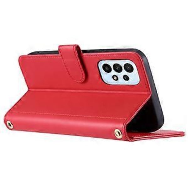 Til Samsung Galaxy A32 4G (EU Version) Crossbody Telefon Cover Rhombus Læder Wallet Cover Style F