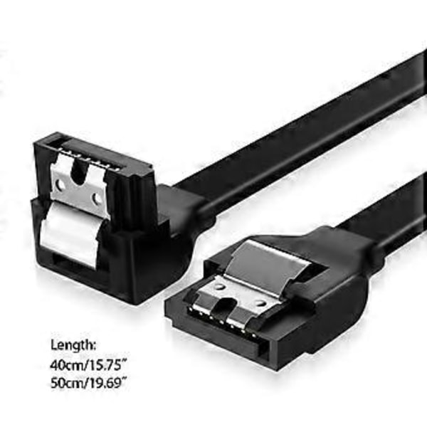 8-ytiminen kuparinen joustava Sata3.0 SSD -sarjaportin datakaapeli SATA-kaapeli 3.0 datakaapeli 6 Gt/s kestävä johto musta black
