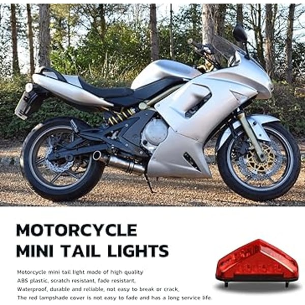 Motorcykel LED-broms bakljus registreringsskylt ljus 12V Universa