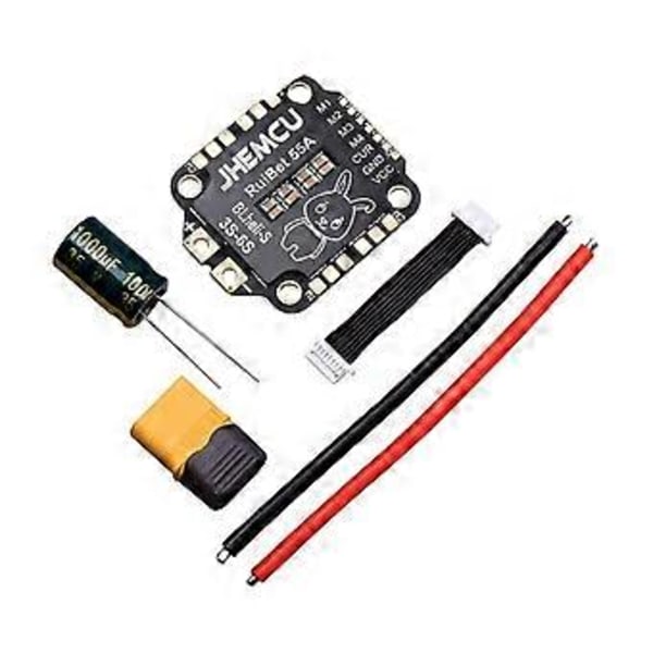 JHEMCU RuiBet ESC BLHELI S Dshot600 4in1 Borstlös ESC 3-6S M4 för RC FPV Freestyle Flight Controller