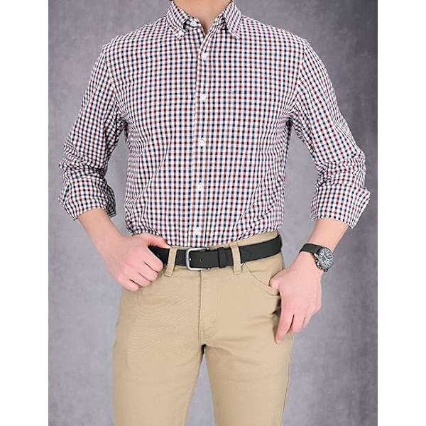 Herrar 105cm Klassiskt Jeansbälte - Brun Casual Bälte PU-söm legering